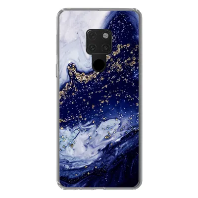 Produktbild von MuchoWow® Handyhülle Schutzhülle Hülle für Huawei P40 Lite Marmor - Gold - Natursteine Silikon Softcase Handy Hülle - Handy