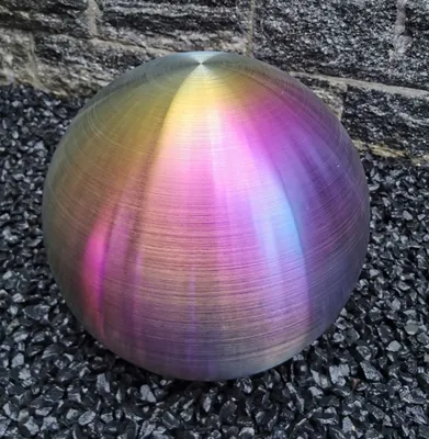 Produktbild von Dekorationskugel 40 cm Edelstahl rainbow matt gebürstet