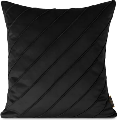 Productafbeelding van Decoratieve kussenhoes, sofa kussen, NALA 3, zwart, 45x45 cm, zwart