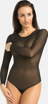 Zdjęcie produktu dla Teyli siateczkowe body z długim rękawem dla kobiet Ero Female 2406 czarny XS