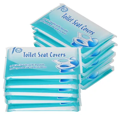 Produktbild von 5 Beutel wasserlöslicher Toilettensitzbezug, Einweg-Reisepapiermatte