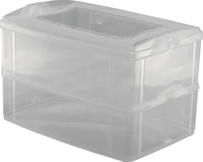 Produktbild von Aufbewahrungsbox 2x2,2L mit Deckel Transparent