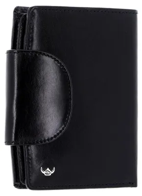 Produktbild von Leder Geldbörse Colorado RFID Protect Kombischeintasche mit Riegel 1439 Schwarz