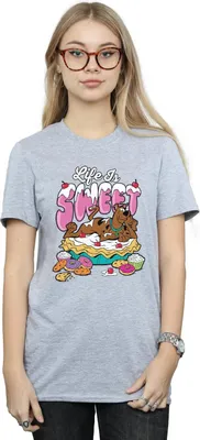 Produktbild von Scooby Doo - "Life Is Sweet" T-Shirt für Damen BI1530 (L) (Grau)