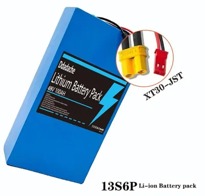 Obrázok produktu pre 18650 batériový balík – 13S6P lítiovo-iónová batéria, 48V – 100Ah – 2000W – integrovaný 50A systém ochrany batérie (BMS) – elektrická kolobežka Citycoco – konektor XT30 JST