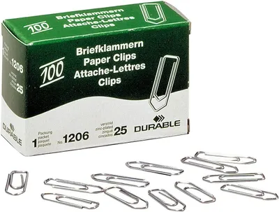 Obrázok produktu pre DURABLE Briefklammern 26mm verzinkt 100 Stück