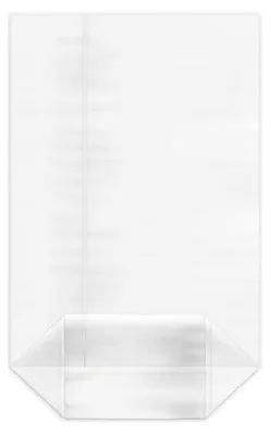 Produktbild von 100x Kreuzbodenbeutel hochtransparent 115 x 190 + 45mm mit verschweißtem Boden