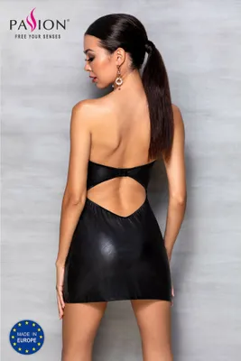 Image de Passion-Exclusif - PE Celin chemise et string noir XXL/XXXL