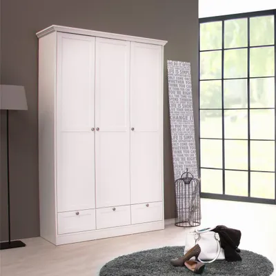 Immagine prodotto di Armadio tre ante e tre cassetti Landwood18 colore bianco