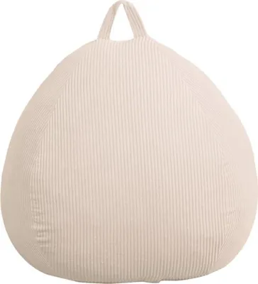 Image de Pouf poire déhoussable velours côtelé BANANAIR 80x70 cm beige