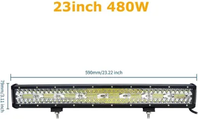 Zdjęcie produktu dla Taśma świetlna LED, wysoka jasność, wodoodporna konstrukcja, 23 cale 480 W bez przewodu