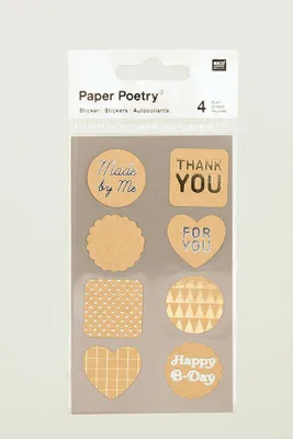 Immagine prodotto di Adesivi carta kraft etichette metalliche