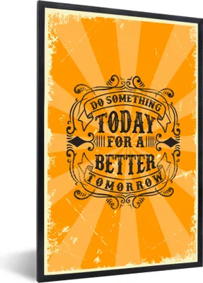Produktbild von MuchoWow® MuchoWow® Gerahmtes Poster Jahrgang - Gestaltung - Text 60x90 cm - Poster mit zchwarzem Bilderrahmen - Kunst