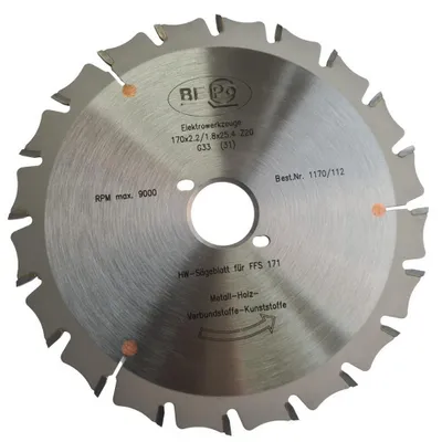 Produktbild von Bepo HW Sägeblatt Montagefräse Fräse FFS 171SE 171E Z20 170mm 1170/112