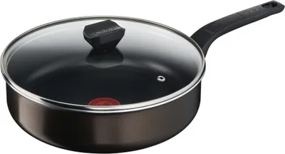 Produktbild von Tefal Easy Cook & Clean Schmorpfanne 26 cm, antihaftbeschichtet + Deckel, für alle Herdarten außer Induktion B5543302, Aluminium