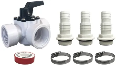 Produktbild von well2wellness® Hochwertiges PVC Bypass Set 8-teilig für Pool Solarheizung, Poolheizung und Wärmepumpe