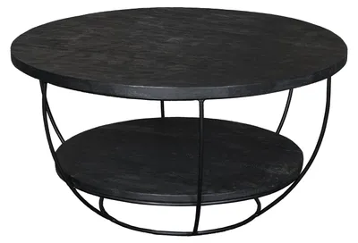 Productafbeelding van Livingfurn Salontafel Evan Norris Zwart Ø65cm