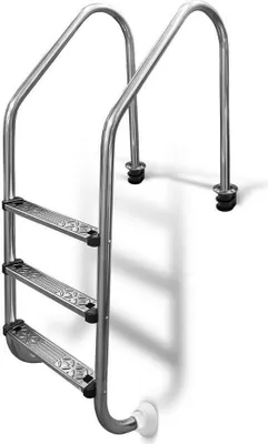 Produktbild von Pool Einbauleiter WEIT 120 cm I 3-stufig I V2A Edelstahl Leiter