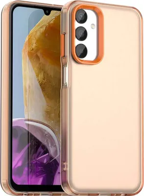 Produktbild von Handyhülle für Samsung Galaxy M35 5G Schlank Durchscheinend Matt Stoßfest Schutzhülle Orange