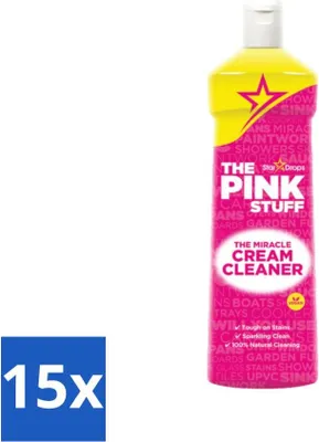 Produktbild von The Pink Stuff – Miracle Cream Cleaner – Allzweckreiniger – Für Küche & Bad – 500 ml - Vorteilspack - 15 Stücke