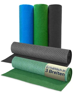 Produktbild von Primaflor Rasenteppich mit Noppen PARK - Grün, 2,00m x 26,50m – Meterware - Wasserdurchlässiger Vliesrasen, Robuster Outdoor Bodenbelag für Balkon, Terrasse & Camping