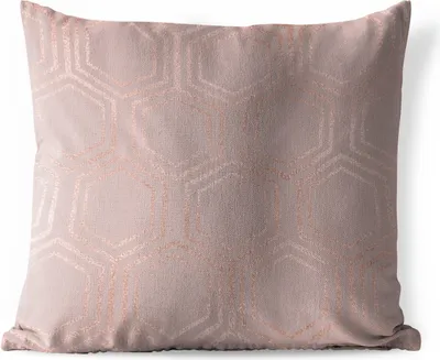Produktbild von MuchoWow® Outdoor Kissen - Sechseck - Muster - Rosa - 60x60 cm - Wetterfest - Lounge Kissen - Dekoration - Schlaf Kissen
