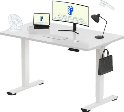 Zdjęcie produktu dla Stół z regulacją wysokości QE1W-4824-EUV4, 122 x 61 cm, biały