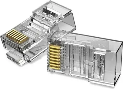 Obrázek produktu pro Vention IDDR0-50, RJ-45, Průhledná, Samec, Přímý, Polykarbonát (PC), Cat6