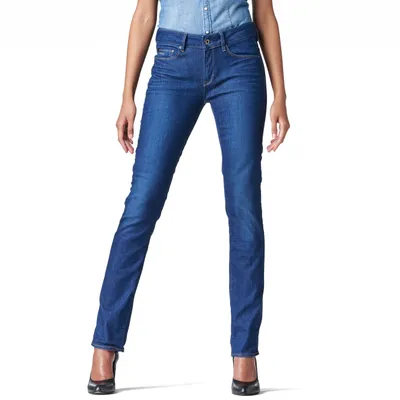 Produktbild von 24099 G-Star, 3301 Contour High St,  Damen Jeans Hose, Stretchdenim, midblue, W 26 L 32