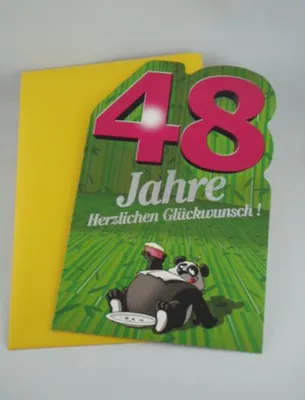 Produktbild von Hallmark - 91586 - Klappkarte, Geburtstag, 48 Jahre, mit Umschlag