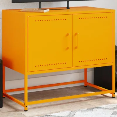 Immagine prodotto di Maison Exclusive - Mobile TV giallo senape 68,5x39x60,5 cm acciaio