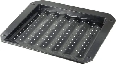Produktbild von Zenker Grill- und Ofenblech Emaille (38 x 3 x 33 cm) SPECIAL COOKING, rechteckige Ofenform mit Emaille-Versiegelung, Grillform mit Fettsammelrillen (Farbe: Schwarz)