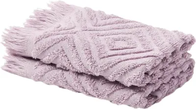 Productafbeelding van Westwing Jacqui handdoekenset, katoen, paars, 490 g/m², 2 stuks, 30 x 30 cm