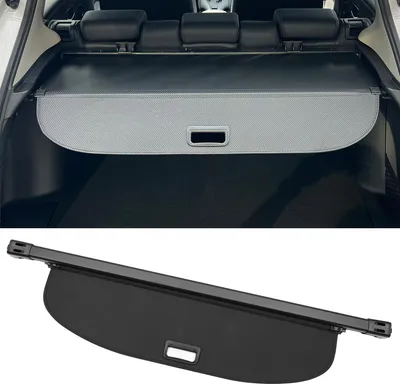 Image de Cache-Bagages Rétractable Pour Coffre De Voiture pour Jeep Cherokee 2019-2023 Étagère De Coffre Arrière Étagère De Bagages De Sécurité Écran De Confidentialité, Noir Brillant