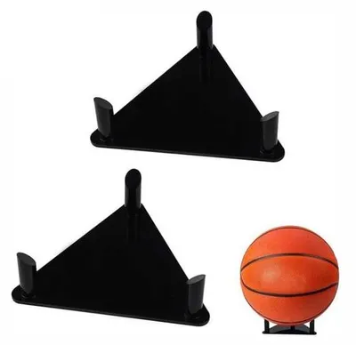 Obrázek produktu pro 6dílný akrylový stojan na míče s průhlednými úložnými boxy na sportovní míče, vhodný pro volejbalové, basketbalové, fotbalové míče atd. – černý