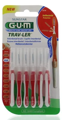 Productafbeelding van Gum Trav-Ler Rager 0.8 Mm (Rood) (6 stuks)