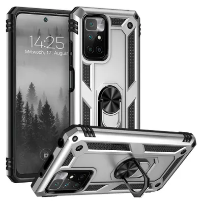 Produktbild von Armor Outdoor Handyhülle für Xiaomi Redmi Note 10 5G Handy Panzer Case Cover Schutzhülle Farbe: Silber