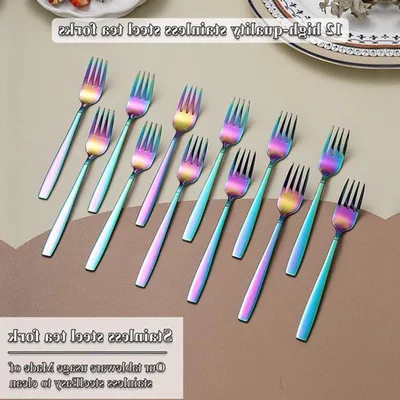 Set von 12 bunten Titan-Dessert-, Hauptbild