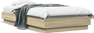 Produktbild von vidaXL Bettgestell ohne Matratze Sonoma-Eiche 90x190 cm Holzwerkstoff