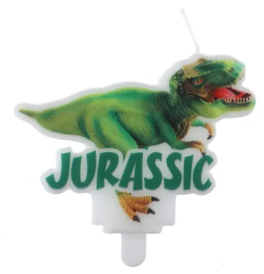Dinosaurier-Geburtstagskerze 7,5 x 6 cm, mehrfarbig