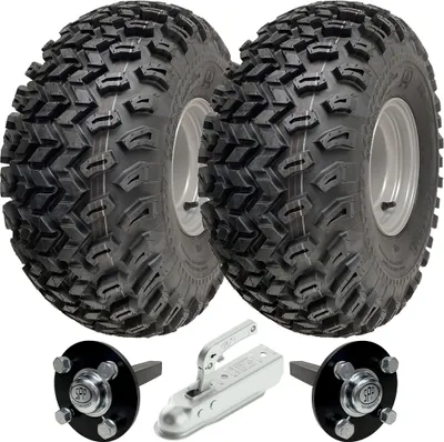 Zdjęcie produktu dla 22x11.00-8 Zestaw kół do przyczep quadów użytkowych ATV Osie i zaczep P334 Udźwig 750 kg