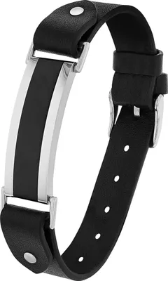 Produktbild von s.Oliver Lederarmband mit Ident-Platte aus Edelstahl mit Achat