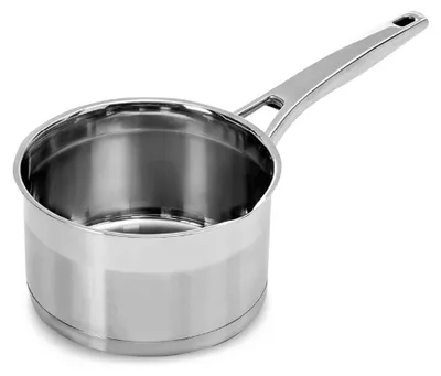 Productafbeelding van Steelpan 16 cm - Roestvrij staal - Met gietlip - Geschikt voor inductie