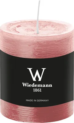 Produktbild von Stumpenkerze aus Paraffin, Rosenholz, Marble Rustik, Wiedemann, 80/68 mm, Brenndauer ca. 34h, durchgefärbt