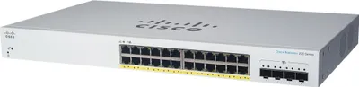 Productafbeelding van Cisco CBS220-24FP-4G, beheerd, L2, Gigabit Ethernet (10/100/1000), Power over Ethernet (PoE), geschikt voor montage in een rack