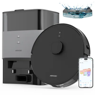 Produktbild von AIRROBO Staubsauger Roboter 3-in-1 , Saugroboter mit Wischfunktion Saugroboter 2600Pa mit Automatischer Absaugstation & elektrische Kontrollwassertank