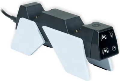 Produktbild von NACON Dual Charger V4, PlayStation 5, Ladestation, Schwarz, Weiß, USB, Kabelgebunden, Sony
