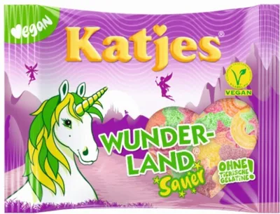 Produktbild von Katjes Wunderland sauer Vegane Fruchtgummi magisch lecker 175g