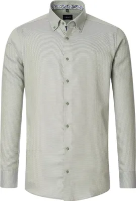Produktbild von VENTI Herren Businesshemd Langarm Button-Down Modern-Fit Dobby Hellgrün 45