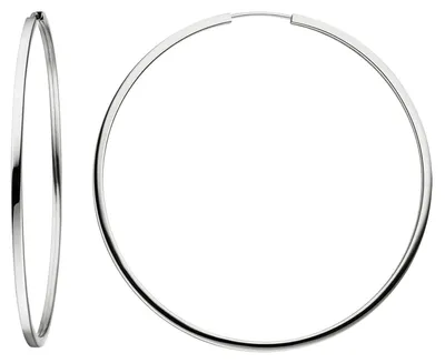 Produktbild von Paar Creolen 64,5mm Ohrringe, rund, 925 Silber rhodiniert, Ohrschmuck